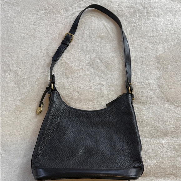 Dooney & Bourke Vintage 90s Y2K Black Pebbled Leather Shoulder Bag - Picture 6 of 14